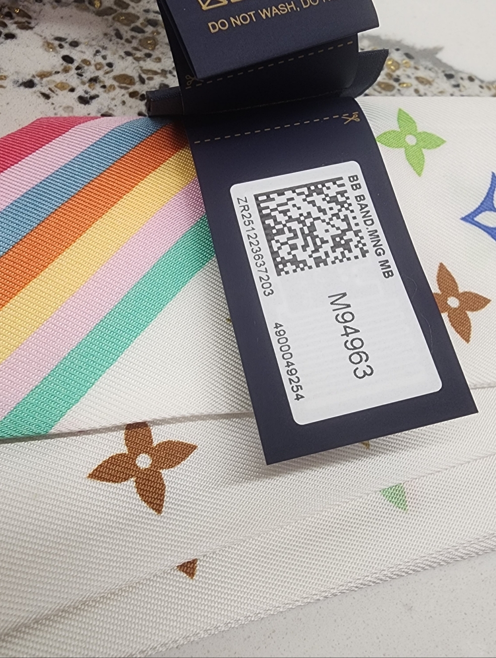 LOUIS VUITTON LV x TM Murakami White Multicolor Silk Bandeau BB NWT M94963 - Picture 6 of 8